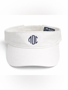 NWT Mid Ocean Club Ahead White Visor with Navy Logo